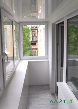 Монтаж н/к крыши, вынос вперед профлист 1, 25 верт. способом (белого цвета)